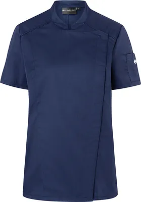 Produktbild von KARLOWSKY Damen Kochjacke MODERN-LOOK Kurzarm Druckknöpfe Marine 48