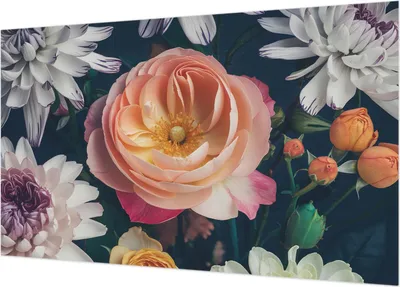 Produktbild von Fototapete - Wandbilder für Wohnzimmer - 416x254 - Dekorative Wandfolie - Modernes Design für Wanddekoration - Tapeten für Innenräume - Florale Harmonie