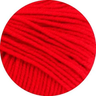 Obrázek produktu pro Lana Grossa Cool Wool Big 50 g snadno udržovatelná pletací příze z extra jemné merino vlny 120 m barva 923 - Jasně červená