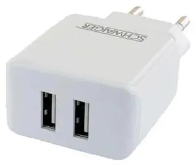 Image de Schwaiger LPRO230502 Schwaiger 230V Ladeadapter 2x USB 2.4A weiß