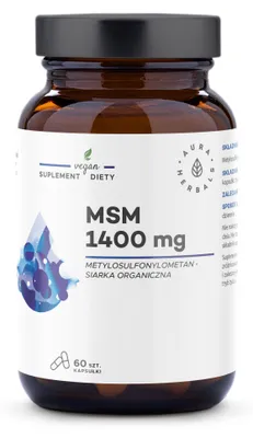 Produktbild von AURA HERBALS MSM Organischer Schwefel 1400 mg - Nahrungsergänzungsmittel 60 Kapseln