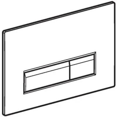 Produktbild von Geberit Betätigungsplatte Sigma 40 2-Mengen-Spülung, Glas weiß 242601SI1