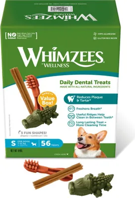 Produktbild von Nassfutter Whimzees Daily Dental Treats 56 Stück