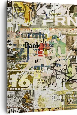 Produktbild von Bild auf Leinwand - Leinwandbild - Einteilig - Graffiti modern - 70x100cm - Wand Bild - Wanddeko - Wandbilder - Leinwanddruck - Kunstdruck - Wanddekoration - Leinwand bilder - Wandbild - PA70x100-3520