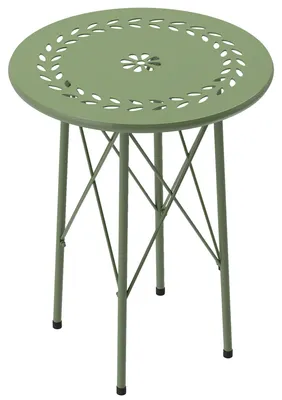 Productafbeelding van Outsunny tuintafel, diameter 40 cm, hoogte 50 cm, weerbestendige balkon- of bijzettafel van staal