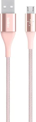 Produktbild von Belkin DuraTek Micro-USB/USB DuPont Polyamid Kabel 1,2m rose-go