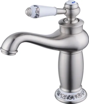 Produktbild von Moderne Badezimmer Waschbeckenarmatur - Gebürstetes Nickel - Einhandgriff