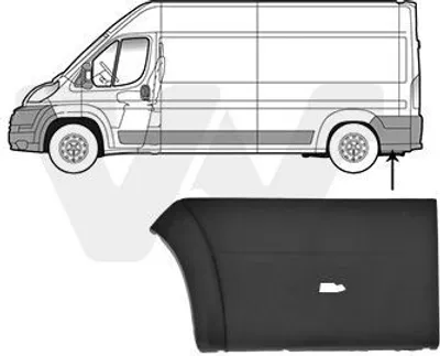 Produktbild von VAN WEZEL Seitenschutzleiste hinten links 0983419 für FIAT Ducato Kastenwagen (250, 290) Ducato Pritsche / Fahrgestell (250, 290) Ducato Bus