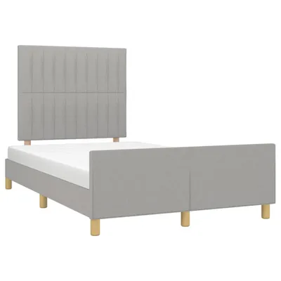 Produktbild von Bettgestell ohne Matratze Hellgrau 120x190 cm Stoff