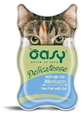 Imagen del producto de OASY Delicatesse: Paté fino con bacalao - alimento húmedo para gatos - 85g
