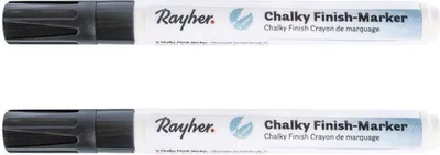 Produktbild von 2 schwarze Kreidemarker mit runder Spitze 2-4 mm