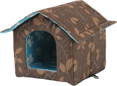 Produktbild von Winterhaus mit selbstwärmender Unterlage – Wetterfester, wärmeisolierter Unterschlupf für Katzen, Hunde und Kaninchen im Innen- und Außenbereich – Tragbares, wasserdichtes Zelt für wilde Tiere – Riesige Angebote für Zuhause