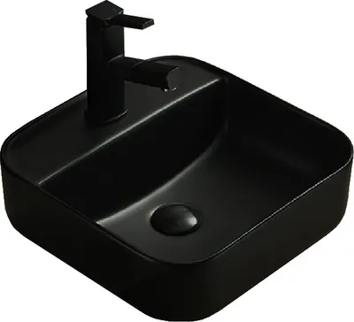 Produktbild von Mexen Silvia Aufsatzwaschbecken 39 x 39 cm, Schwarz matt - 21863985