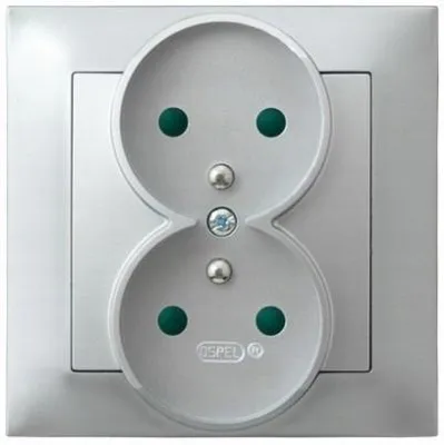 Produktbild von Ospel GP-2YZP/18, Silber, IP20, 16 A, 84 mm, 45 mm, 84 mm