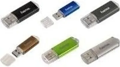 Zdjęcie produktu dla pamięć flash USB hama Laeta srebrna 128 GB