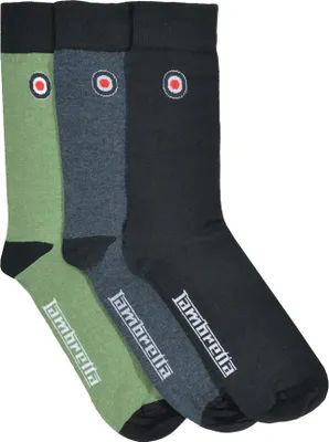 Produktbild von Lambretta - Socken für Herren (3er-Pack) LB395 (39 EU - 45 EU) (Marine/Blau/Grün)