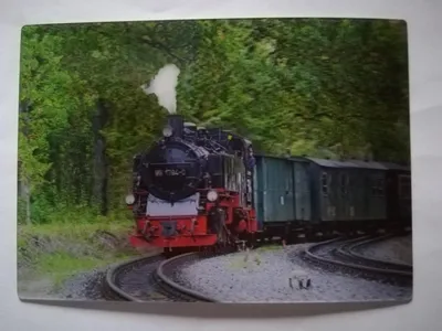 Produktbild von 3 D Ansichtskarte Dampflokomotive, Postkarte Wackelkarte Hologrammkarte, Zug Lok