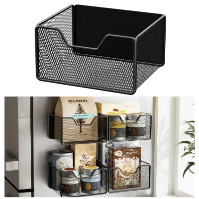 Produktbild von Magnetisches Kühlschrankregal, 2 Stück, magnetisch, Kühlschrankregal, Gewürzregal, Hängeregal, Küchenorganizer, Aufbewahrungsregal