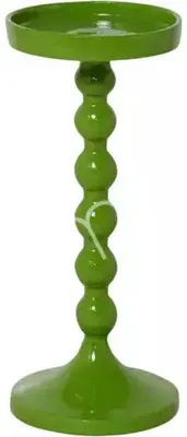 Image de Support pour bougie, émail, aluminium brut, 13x13x27 cm