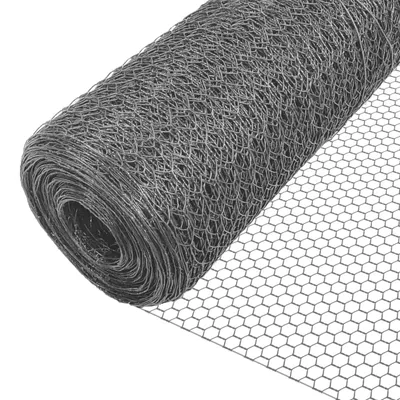 Obrázek produktu pro PVC síťovina, šedá, 1 x 25 metrů, hexagonální struktura