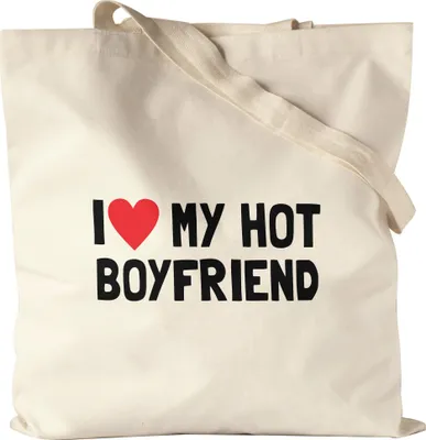 Produktbild von I love my hot Boyfriend Jutebeutel Liebe Freund Paar Pärchen Jahrestag Lustig Valentinstag