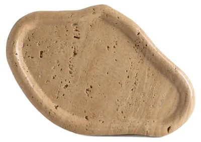 Zdjęcie produktu dla HOMLA Taca dekoracyjna MARMURI nieregularna z trawertynu 23x15x1,5 cm
