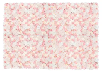 Obrázek produktu pro Umělá květinová stěna z hortenzií – panel s květy, rozměry 60 x 40 cm – sada 12 kusů – dekorace na svatby, výzdoba na party – materiál: polyester – vhodné pro venkovní použití