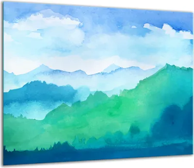 Produktbild von Herdabdeckplatten Glaskeramikkochfeld-Abdeckung Spritzschutz Glas 60x52cm Landschaft