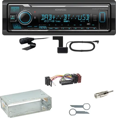 Produktbild von Kenwood KMM-BT508DAB Bluetooth Digitalradio Einbauset für Mercedes E-Klasse W124