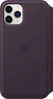 Produktbild von Apple iPhone 11 Pro Hülle - Echtleder - Klapphülle - Lila