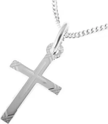 Produktbild von Kreuz Kette Kinder: Halskette mit Anhänger Silber