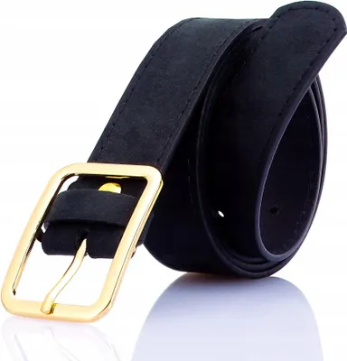 Produktbild von GRACIO Damen Ledergürtel Schwarz Wildleder 3cm