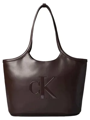 Zdjęcie produktu dla Calvin Klein Embossed Monogram Tote Bag torba shopper brązowa