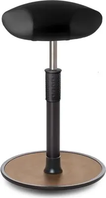 Produktbild von Sitz- Stehhocker Free Tall Triangel skai Kunstleder schwarz schwarz /Natur.