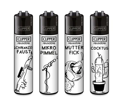 Produktbild von Clipper Feuerzeug 4er Set FFX Junkie Tattoo #4