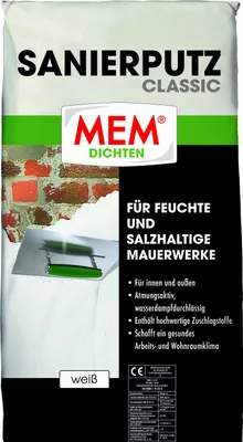 Produktbild von MEM Sanierputz Classic Weiß 25 Kg