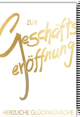 Produktbild von Geschäftseröffnung - Glückwunschkarte im Format 11,5 x 17 cm mit