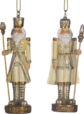 Produktbild von Goodwill Nussknacker Gold-Silber-Creme 10cm 2er-Sortiment