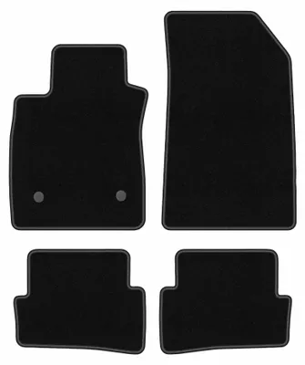 Zdjęcie produktu dla Dywaniki samochodowe welurowe BASIC do: Renault Clio IV (2013-, grandtour, kombi, hatchback) czarne, z mocowaniami