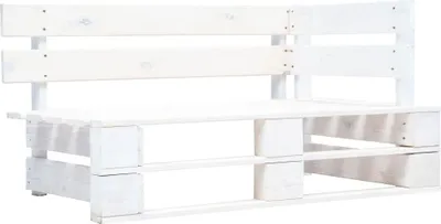 Produktbild von Cloris Designermöbel Outdoor-Eckbank Paletten Holz Weiß 2024 Neu