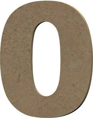 Immagine prodotto di Numero 0 in legno MDF da decorare - 8 cm