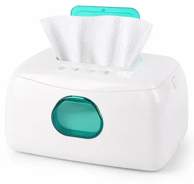 Produktbild von Tragbarer Feuchttücherwärmer USB, Baby Feuchttuchspender mit Display und einstellbarer Temperatur, kompakter Wärmer für Zuhause und unterwegs