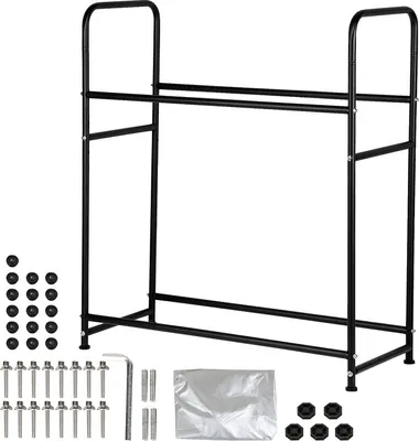 Zdjęcie produktu dla Stojak na opony Jiubiaz na 8 opon Stojak na opony Stojak do przechowywania Drzewo na felgi Regulacja wysokości Stojaki do przechowywania 107 x 46 x 117 cm Udźwig 180 kg