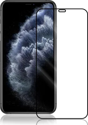 A screen protector is shown next to a smartphone.
