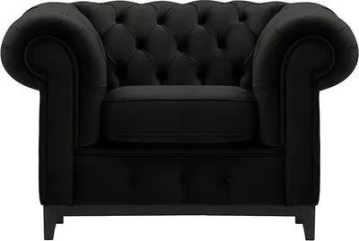 Image de Fauteuil Chesterfield Grand-Velluto 20-Noir