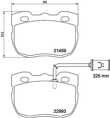Produktbild von HELLA Bremsbeläge Satz Vorne Bremsklötze für LAND ROVER Discovery I (LJ) 8DB 355 037-941