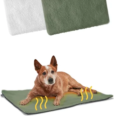 Obrázek produktu pro Samozahřívací deka – vyhřívací podložka pro psy – pohodlí pro domácí mazlíčky – nevyžaduje elektřinu – 90 x 60 cm – zelená