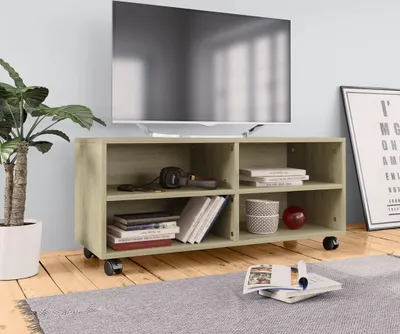 Produktbild von Maison Exclusive - TV-Schrank mit Rollen Sonoma-Eiche 90x35x35 cm Holzwerkstoff