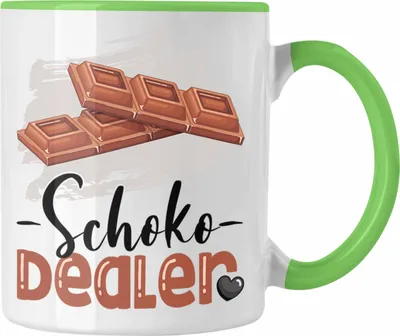 Produktbild von Trendation - Schoko Dealer Tasse Geschenk für Schokoladenverkäufer Geburtstag Spruch Geschenkidee (Grün)
