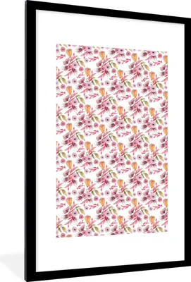 Produktbild von MuchoWow® MuchoWow® Gerahmtes Poster Blumen - Blüte - Farben 60x90 cm - Poster mit zchwarzem Bilderrahmen - Dekoration - Wandposter Wohnzimmer - Hochwertig